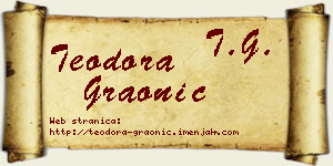 Teodora Graonić vizit kartica